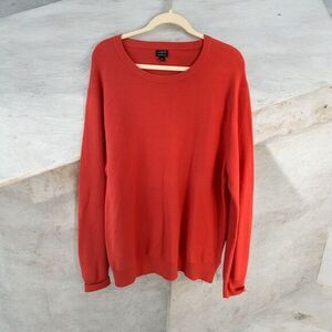 J.Crew Classic‎ Red Cotton Crewneck Sweater Pullover Knit Basic Essential XL